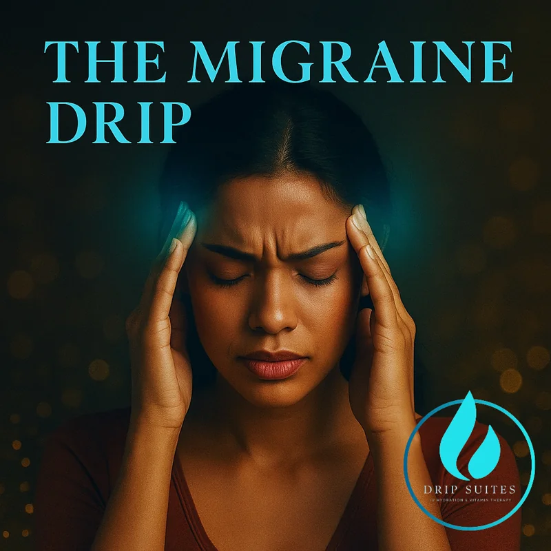The Migraine Drip original Drip Suites promotional artwork